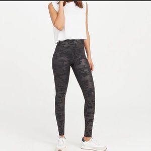 Spanx faux Leather Camo Leggings